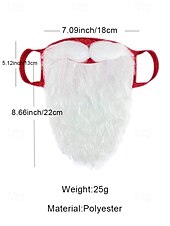 Недорогие Женские шляпы-Мужской рождественский комплект из шапки Санты и маски с бородой, красная плюшевая шапка с белым мехом, удобная маска для лица, аксессуар для праздничного костюма для рождественских вечеринок и праздничных мероприятий