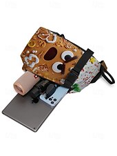 cheap Graphic Print Bags-Men's Christmas Sling Bag - Multiple Fun Patterns, Santa, Reindeer &amp; Gingerbread Designs, Adjustable Strap, Perfect for Holiday Gifts, Casual Wear and Festive Occasions.