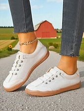 baratos Mulheres-Women's Comfortable Wide Fit Shoes – Stylish Casual Sneakers for Wide Feet, Perfect for Travel, Resort Shopping, Urban Sightseeing, Long Walks &amp; Everyday Wear
