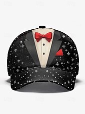 abordables Chapeaux pour femmes-Casquette de smoking de Noël pour homme - matière polyester, motifs variés sur le thème des fêtes, idéale pour les soirées festives, les sorties décontractées et les célébrations de fin d'année.