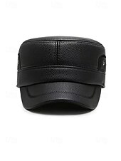 رخيصةأون قبعات رجالية-قبعة شتوية للرجال من الجلد الصناعي مع أغطية أذن قابلة للطي - أنيقة ودافئة ومريحة للطقس البارد - مثالية للأنشطة الخارجية والارتداء اليومي