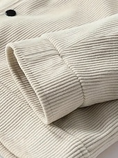 economico Giubbotti Casual-Per uomo Giacca Leggera Giacca Camicia Giacca Casual All'aperto Streetwear Tasca Bottoni Primavera &amp; Autunno Autunno &amp; Inverno Semplice Streetwear Quotidiano Collo ripiegato Regolare Nero Marrone