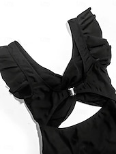 levne Jednodílné plavky-Dámské jednolité plavky zeštíhlující s řasením sexy s výřezem monokini s kontrolou břicha vysokým pasem štíhlé bez zad elegantní na dovolenou jednobarevné s V výstřihem bez rukávů
