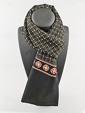 ieftine Cravate și papion pentru bărbați-Eșarfă bărbătească din poliester cu imprimeu floral paisley – design elegant, opțiuni multiple de culoare pentru ocazii formale și casual