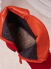 preiswerte Stiefeletten-Rote Damen-Ankle-Boots mit Imitationsperlenbesatz – eleganter Festtagsstil, weiches Futter, praktischer seitlicher Reißverschluss, perfekt für Weihnachtsfeiern, Winteroutfits, Familienfeste und als Geschenk.