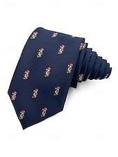 זול עניבות ועניבות פרפר לגברים-עניבות חג המולד לגברים, דוגמאות חגיגיות, משבצות אדומות וירוקות, פתיתי שלג, מוכנות למתנה, עיצובים רבים למסיבות חג המולד וללבוש משרדי