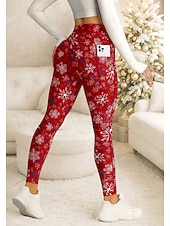 tanie Legginsy i legginsy do jogi-Damskie legginsy do pilatesu Spodnie fitness Legginsy na siłownie Kieszenie Opłata skarbowa Boczne kieszenie Pilates Siłownia Trening w siłowni Majtki Rajstopy Getry Czerwony Niebieski Zielony Sport