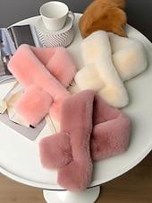 preiswerte Schals für Damen-Unisex-Schal aus Kunstpelz, weiches und warmes Material, vielseitig tragbar, perfekt für Wintermode und als Weihnachtsgeschenk, in verschiedenen Farben erhältlich