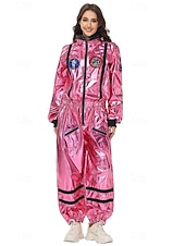 halpa Ammatti ja univormupuvut-Hieno puku Jumpsuit-trikoot Univormu Astronautti Galaxy-tyttö Cosplay-asu Metalli Aikuisten Naisten Halloween Karnevaali Juhla Suoritus Pukeudu