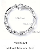 tanie Biżuteria męska-męska bransoletka łańcuszkowa ze stali tytanowej – stylowa, trwała, idealna do noszenia na co dzień i na oficjalne okazje, dostępna w kolorze złotym i srebrnym
