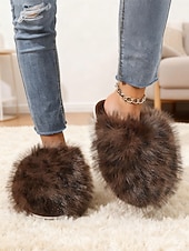 levne Dámské pantofle a žabky-Dámské pantofle s leopardím vzorem – měkká, útulná vnitřní obuv pro relaxaci, lenošení a pohodlí v chladném počasí