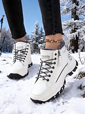 cheap Snow &amp; Winter Boots-Women's Warm Fleece Lined Winter Sneakers – Waterproof Anti-Slip Outdoor Hiking Shoes for Cold Weather, Casual Daily Walking Shoes