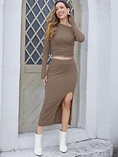 halpa Trendit-naisten kaksiosainen hamesarja-ml0020