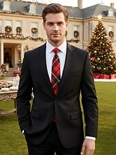 preiswerte Krawatten &amp;amp; Fliegen für Herren-Weihnachtskrawatte für Herren aus Polyester mit Weihnachtsmann-, Schneemann- und weihnachtlichen Motiven – festliche, verstellbare Fliege für Weihnachtsfeiern und festliche Anlässe