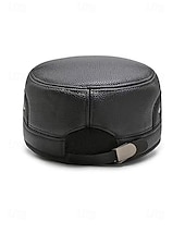 رخيصةأون قبعات رجالية-قبعة شتوية للرجال من الجلد الصناعي مع أغطية أذن قابلة للطي - أنيقة ودافئة ومريحة للطقس البارد - مثالية للأنشطة الخارجية والارتداء اليومي