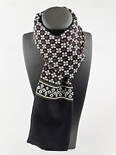 ieftine Cravate și papion pentru bărbați-Eșarfă bărbătească din poliester cu imprimeu floral paisley – design elegant, opțiuni multiple de culoare pentru ocazii formale și casual