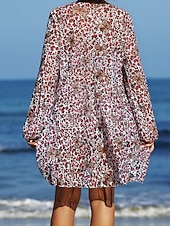 tanie 3-częściowy zestaw bikini-Kobiece bikini 3-częściowy strój kąpielowy szorty smukły bez pleców na wakacje plażowe ubranie kwiatowy dekolt V bez rękawów