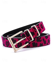 preiswerte Damengürtel-Damengürtel mit Leopardenmuster – modisches Kunstleder, verschiedene Farben erhältlich, perfekt für Urlaubsoutfits und Freizeitkleidung