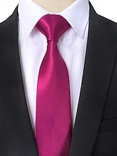 levne Vánoční doplňky-Pánská vánoční saténová kravata, dostupná v několika barvách, ideální pro sváteční večírky a zvláštní příležitosti, polyesterový materiál