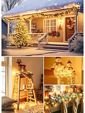 abordables Guirlandes lumineuses à brancher-Guirlande Lumières en Fil de Cuivre 8 Modes de Lumière Basse Tension Sécurité À Brancher Festival Mariage Fête Atmosphérique Accessoires Luminaires 3/6/10/15/30/50M