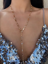 preiswerte Halsketten &amp; Anhänger-1 Stück Halskette Y Halskette For Damen Kristall Straße Geschenk Täglich Legierung Klassisch Kreuz