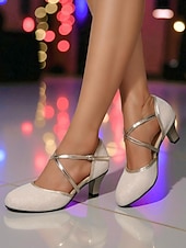 billige Klassiske pumper-Svarte damesko med glitterkryss – elegante ballroom-pumps med gulldetaljer for uteliv, fester og kveldsarrangementer