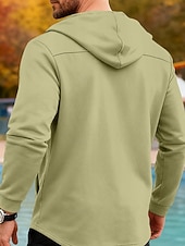 economico Giubbotti e cappotti da uomo-Per uomo Giacca Leggera Giacca Casual Giacca con Cappuccio All'aperto Quotidiano Doppiopetto Primavera Autunno Semplice Streetwear Quotidiano Con Cappuccio Regolare Blu Nero Verde chiaro Rosso Cachi