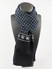 ieftine Cravate și papion pentru bărbați-Eșarfă bărbătească din poliester cu imprimeu floral paisley – design elegant, opțiuni multiple de culoare pentru ocazii formale și casual