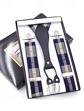 Недорогие Свадьба ACC-мужские рождественские подтяжки – эластичная ткань с разнообразными узорами, регулируемые и стильные, идеально подходят для праздничных вечеринок и официальных мероприятий