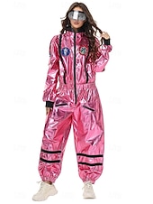 halpa Ammatti ja univormupuvut-Hieno puku Jumpsuit-trikoot Univormu Astronautti Galaxy-tyttö Cosplay-asu Metalli Aikuisten Naisten Halloween Karnevaali Juhla Suoritus Pukeudu