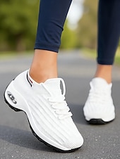 billige Sneakers til kvinner-damerosa luftpolstrede atletiske joggesko – lette løpesko for aktive kvinner, treningsstudio, utendørs trening og daglige turer
