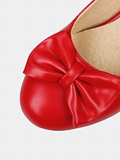 baratos Dia dos Namorados-Sapatos de salto alto femininos vermelhos com laço e tira no tornozelo – estilo clássico vintage dos anos 50, salto bloco confortável para ocasiões formais, festas e uso diário.