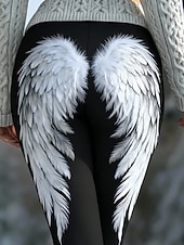 preiswerte -Damen Leggings Gemütliche Leggings Urlaub Vintage Ethno-Stil Volle Länge Hohe Taille Grafik Drucken Bequem Hohe Elastizität Lässig Täglich Urlaub Navy-Blau Dunkellila Schwarz Olive Frühling Herbst