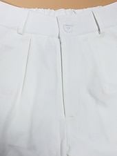 abordables pantalon cargo femme-Femmes Pantalons Cargo Chinos Streetwear Occasionnel Longueur complète Taille moyenne Uni Avec Poches Taille Élastique Confortable Non Elastique Quotidien Extérieur Vacances Blanche Été Printemps