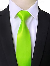 levne Vánoční doplňky-Pánská vánoční saténová kravata, dostupná v několika barvách, ideální pro sváteční večírky a zvláštní příležitosti, polyesterový materiál