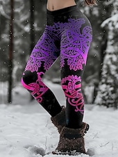 economico stampa vichinga-Per donna Leggings Abbigliamento da casa Vacanza Vintage Stile Etnico Lunghezza intera Vita Alta Grafico Astratto Stampa 3D Asciugatura Rapida Traspirabilità Morbido Alta elasticità Quotidiano
