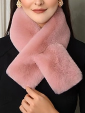 preiswerte Schals für Damen-Unisex-Schal aus Kunstpelz, weiches und warmes Material, vielseitig tragbar, perfekt für Wintermode und als Weihnachtsgeschenk, in verschiedenen Farben erhältlich