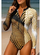 Χαμηλού Κόστους Rash Guards One Pieces-Γυναικεία Μαγιό γιλέκο Άνθινο UPF50+ Γρήγορο Στέγνωμα Ελαφρύ Μακρυμάνικο Κορμάκι Μπλούζα για κολύμβηση Σέρφινγκ Παραλία Θαλάσσια Σπορ Καλοκαίρι