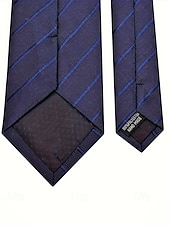 abordables Cravates et nœuds papillon pour hommes-Cravate de Noël en soie pour homme – matière polyester, motif rayé, disponible en plusieurs couleurs – idéale pour les fêtes de fin d'année, les événements formels et les tenues professionnelles.