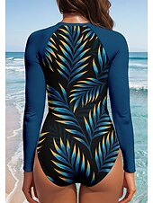 levne Rash guardy One Piece-Dámské Ochrana proti vyrážce Květiny UPF50+ Rychleschnoucí Lehká váha Dlouhý rukáv Bodýčko Triko na plavání Surfování Plážové Vodní sporty Léto