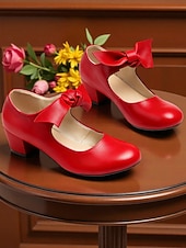 baratos Scarpins de salto bloco-Sapatos Mary Jane femininos vintage dos anos 1950 em couro sintético verde com detalhe de laço - estilo retrô elegante, perfeitos para eventos vitorianos e eduardianos e reuniões formais.