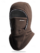 olcso Férfi kalapok-Férfi poliészter gyapjú símaszk és nyakmelegítő, szélálló, többszínű, ideális téli sportokhoz és szabadtéri tevékenységekhez