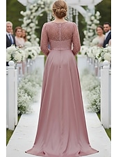 cheap Floor Length-Mermaid Trumpet Floor Length Sequin Dress Wedding Guest Dress Formal Dresses Mother of the Bride Dress Long Sleeve Illusion Neck Elegant Sparkle &amp; Shine Satin Sequined with Pearls Sequin