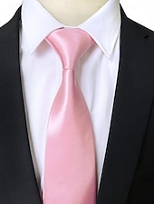 levne Vánoční doplňky-Pánská vánoční saténová kravata, dostupná v několika barvách, ideální pro sváteční večírky a zvláštní příležitosti, polyesterový materiál