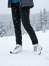 cheap Snow &amp; Winter Boots-Women's Warm Fleece Lined Winter Sneakers – Waterproof Anti-Slip Outdoor Hiking Shoes for Cold Weather, Casual Daily Walking Shoes