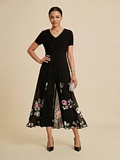 Недорогие Jumpsuits-комбинезон в стиле пэчворк с градиентным принтом Tencel Roma для вечеринки в отпуске