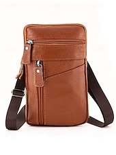 preiswerte Taschen für Herren-Herren-Umhängetasche und Gürteltasche aus echtem Leder – vielseitig einsetzbar, stilvolles Design, strapazierfähig, in verschiedenen Farben erhältlich, für Alltag und Reisen