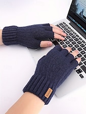 Χαμηλού Κόστους Ανδρικά γάντια-Ανδρικά γάντια χωρίς δάχτυλα - άνετο πλεκτό σχέδιο, πολλά χρώματα, ζεστό και κομψό χειμερινό αξεσουάρ για καθημερινή χρήση, γραφείο και υπαίθριες δραστηριότητες