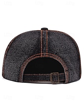 baratos Chapéus Masculinos-Boné masculino de algodão jeans - estilo clássico vintage, respirável e confortável, ideal para uso casual e atividades ao ar livre.