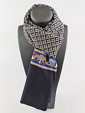 ieftine Cravate și papion pentru bărbați-Eșarfă bărbătească din poliester cu imprimeu floral paisley – design elegant, opțiuni multiple de culoare pentru ocazii formale și casual